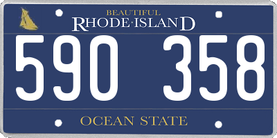RI license plate 590358