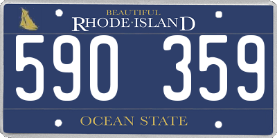 RI license plate 590359