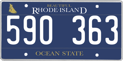 RI license plate 590363