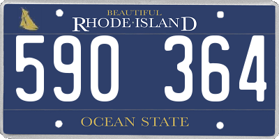 RI license plate 590364