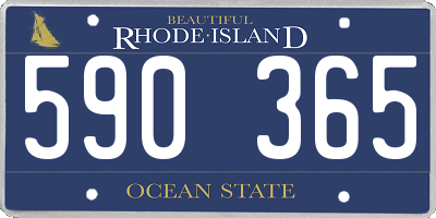 RI license plate 590365