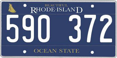 RI license plate 590372