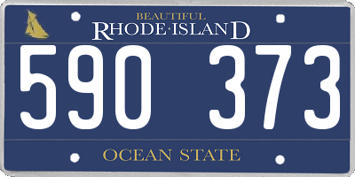 RI license plate 590373