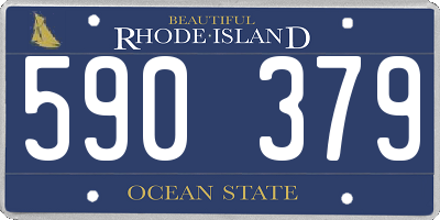 RI license plate 590379