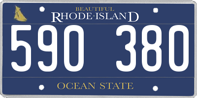 RI license plate 590380