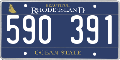 RI license plate 590391