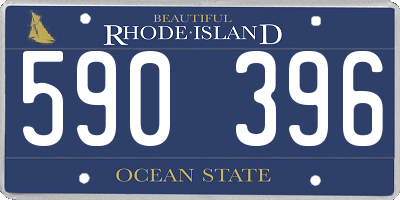 RI license plate 590396