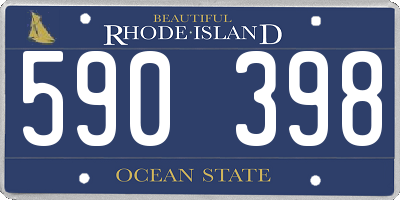 RI license plate 590398