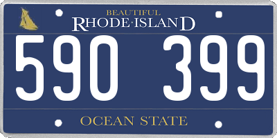 RI license plate 590399
