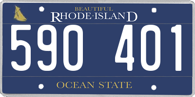 RI license plate 590401
