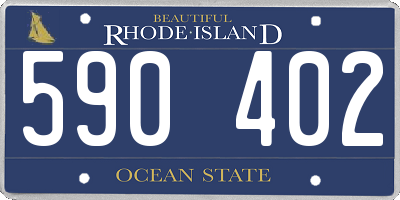 RI license plate 590402