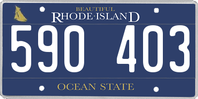 RI license plate 590403