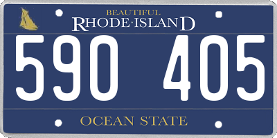 RI license plate 590405