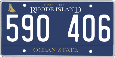 RI license plate 590406