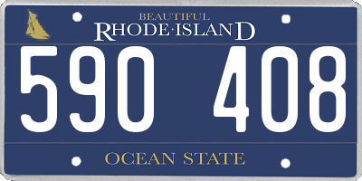 RI license plate 590408