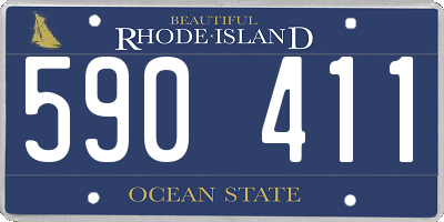 RI license plate 590411