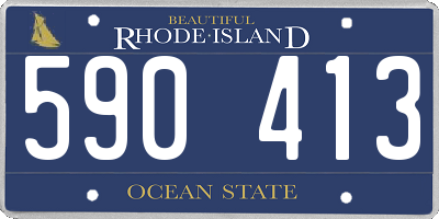 RI license plate 590413