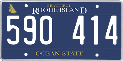 RI license plate 590414