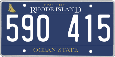 RI license plate 590415