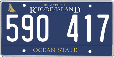 RI license plate 590417