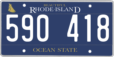 RI license plate 590418