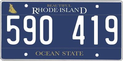 RI license plate 590419