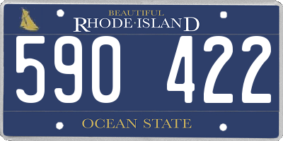 RI license plate 590422