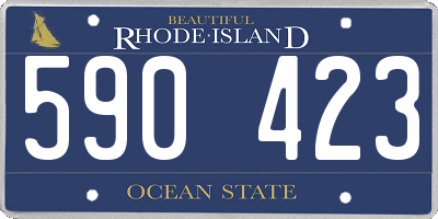 RI license plate 590423