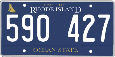 RI license plate 590427