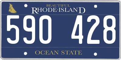 RI license plate 590428