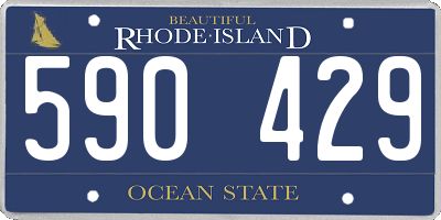 RI license plate 590429