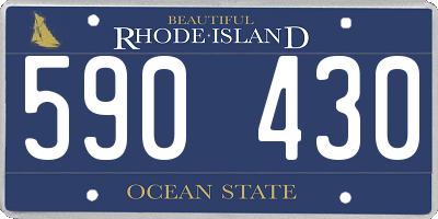RI license plate 590430