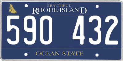 RI license plate 590432