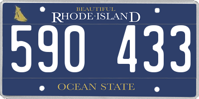 RI license plate 590433