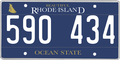 RI license plate 590434