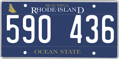RI license plate 590436