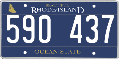 RI license plate 590437