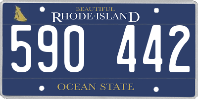 RI license plate 590442