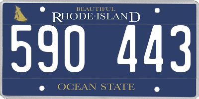 RI license plate 590443