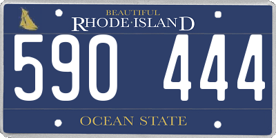 RI license plate 590444