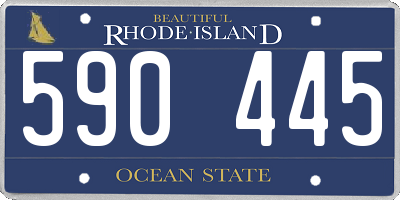 RI license plate 590445