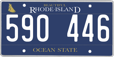 RI license plate 590446