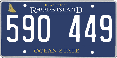 RI license plate 590449