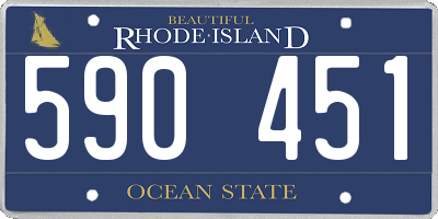 RI license plate 590451