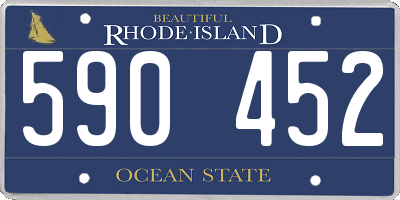 RI license plate 590452