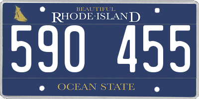 RI license plate 590455