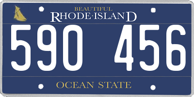RI license plate 590456