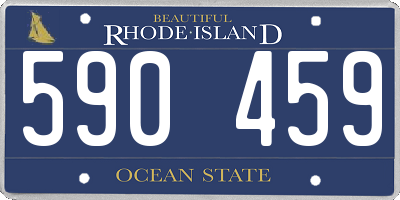 RI license plate 590459