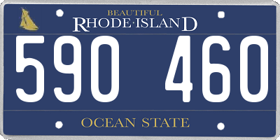 RI license plate 590460