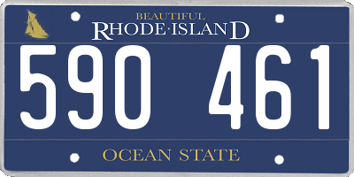 RI license plate 590461